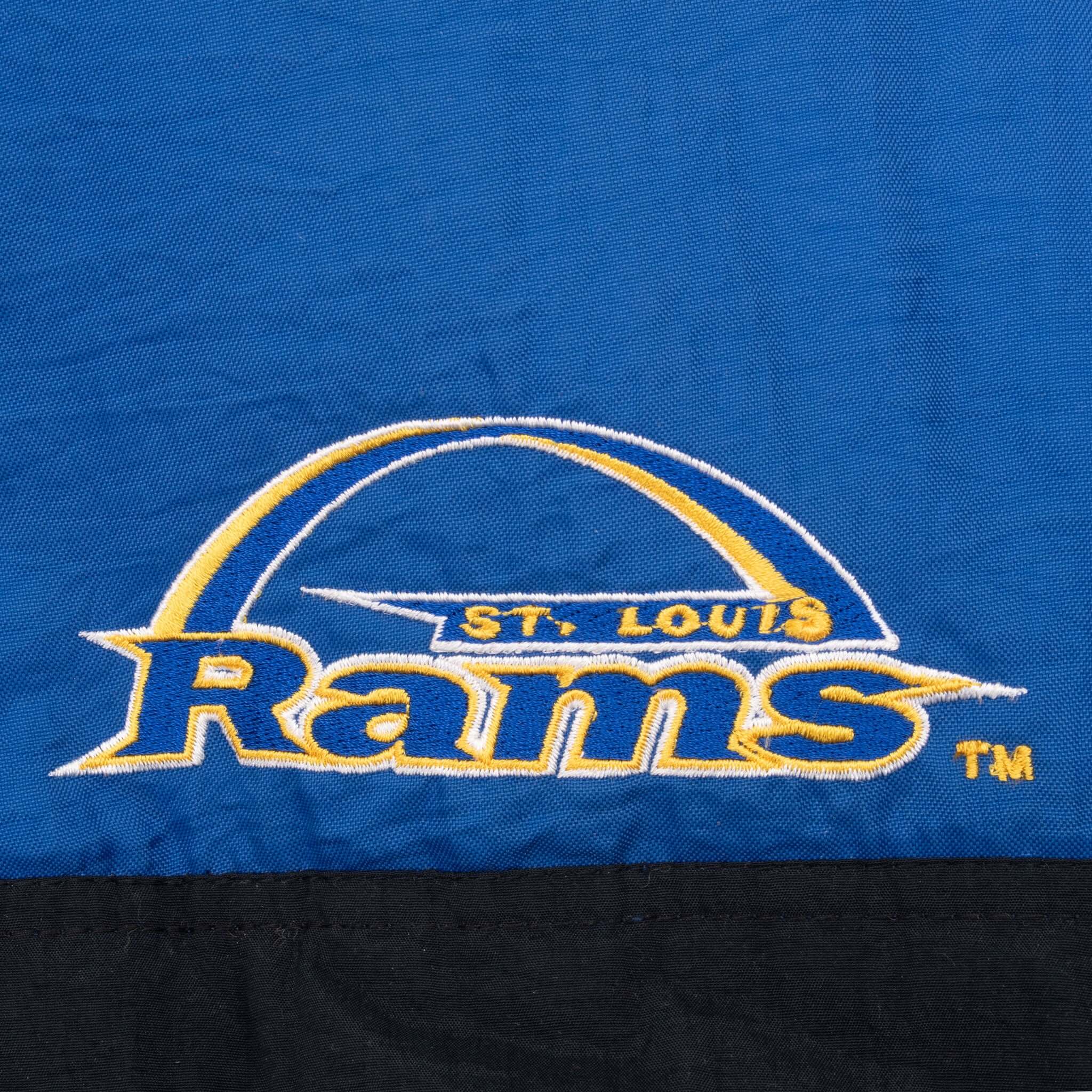 Vintage Nfl St Louis Rams Heavy Windbreaker Jacket 1990S Size Large