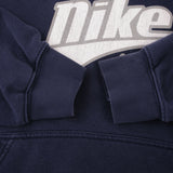 Vintage Navy Blue Nike Spellout Swoosh Hoodie 2000S Size XL