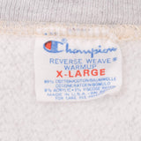 Vintage Champion Reverse Weave Gray Sweatshirt 1980S Size XL Made In USA