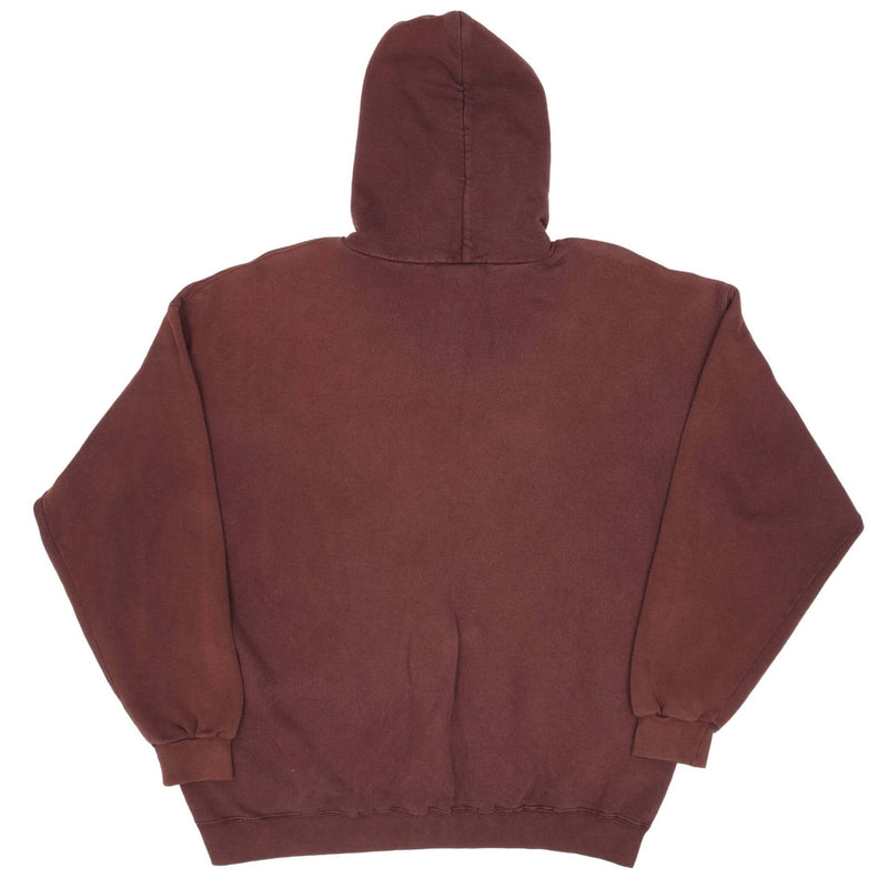 VINTAGE NIKE AIR FORCE ONE SPELLOUT BURGUNDY HOODIE 1990S SIZE XL MADE IN USA