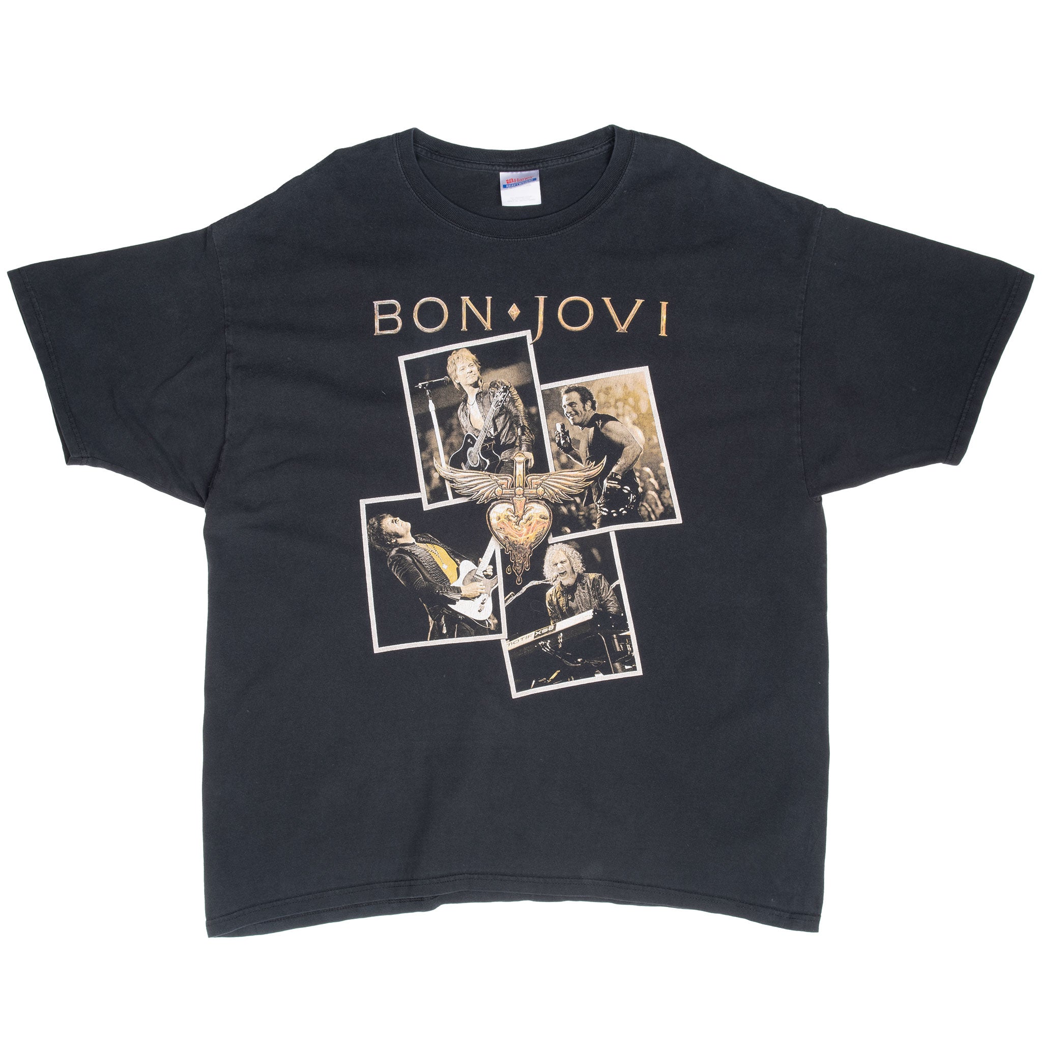 Vintage Bon Jovi Tour 2000S Black Tee Shirt Size XL