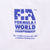 Close-up of blue Formula 1 World Championship sleeve print