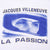 Close-up of Jacques Villeneuve helmet portrait and La Passion back print