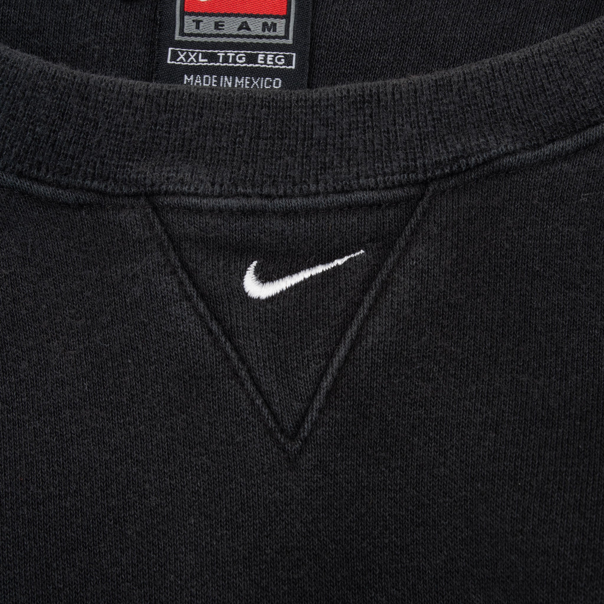 Vintage Nike Black Center Swoosh Sweatshirt 1990S 2Xl