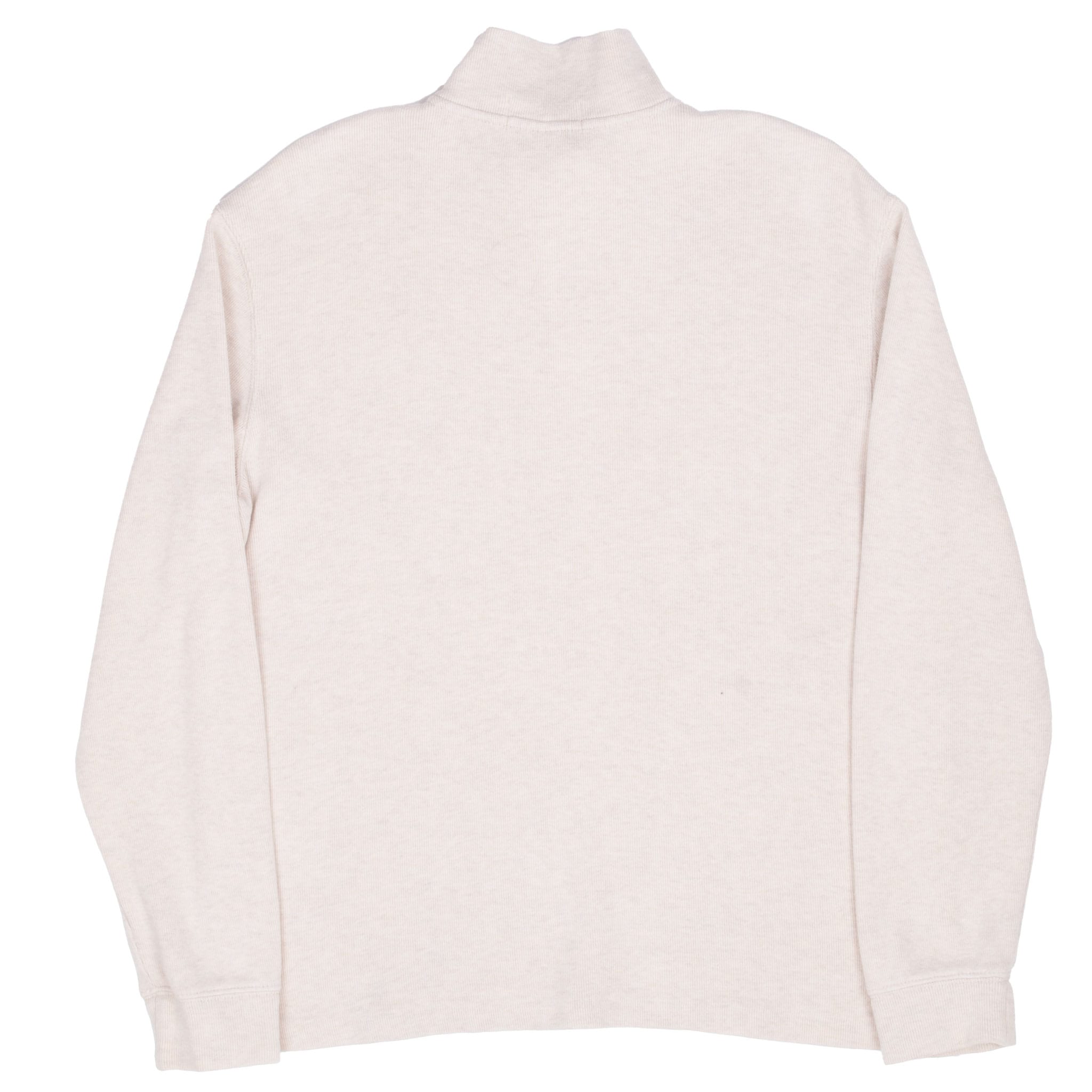 VINTAGE POLO RALPH LAUREN BEIGE QUARTER ZIP SWEATER MEDIUM 1990S