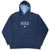 VINTAGE NIKE SPELLOUT SWOOSH NAVY BLUE HOODIE SWEATSHIRT 2000S SIZE 2XL