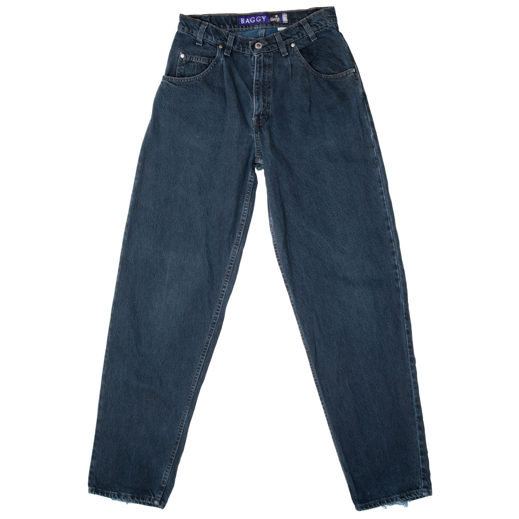 Vintage Levis Baggy Silver Tab Dark Blue Indigo Jeans 2000S Size 30X34

Back Button #543