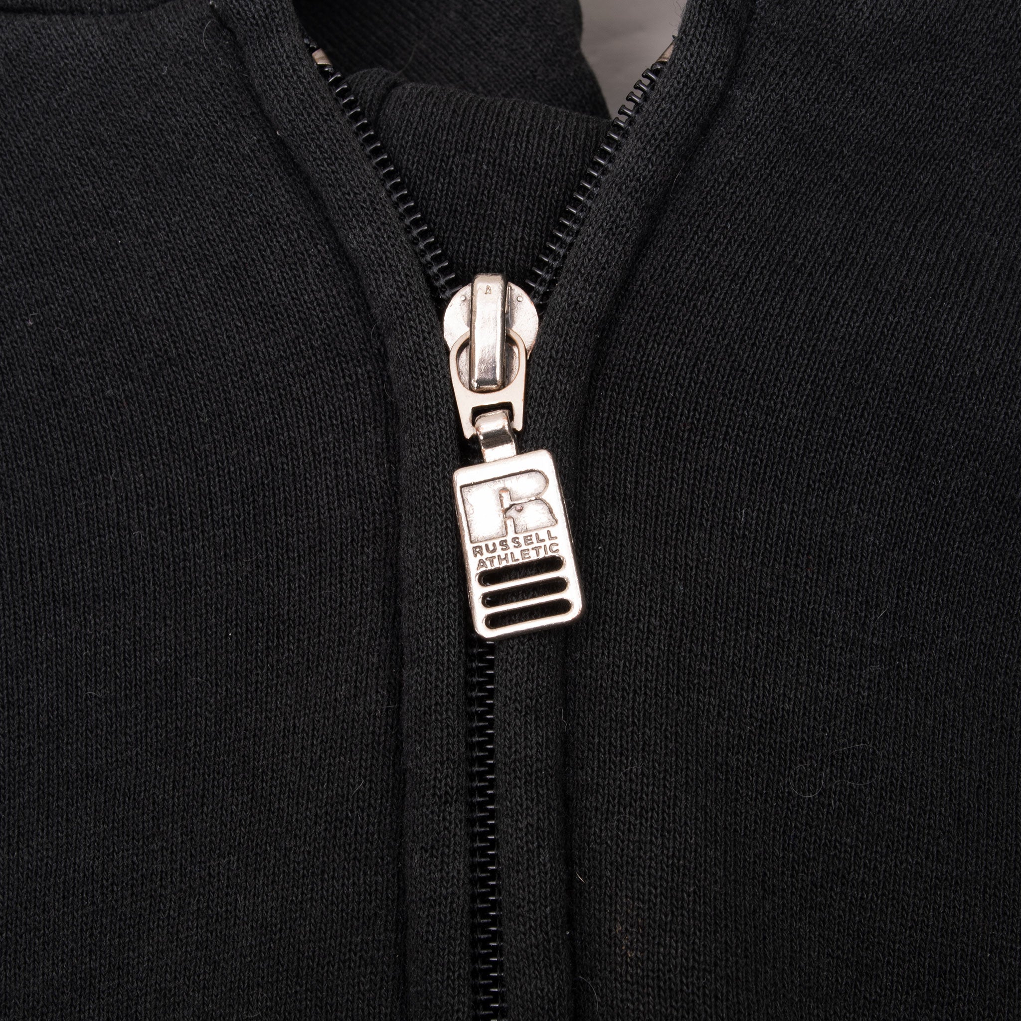 VINTAGE RUSSEL SAN DIEGO STATE UNIVERSITY BLACK ZIP UP HOODIE 1990S SMALL