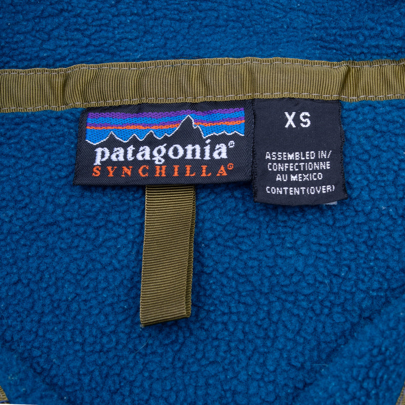 Vintage Patagonia Teal Snap T Pullover Fleece Jacket 1990S Size XS