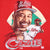 Close-up of Ozzie Smith Cardinals graphic with portrait, batting pose and Thank You Ozzie text