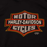 Vintage Harley Davidson 3D Emblem 1991 Hoodie Sweatshirt Size Large Made In USA