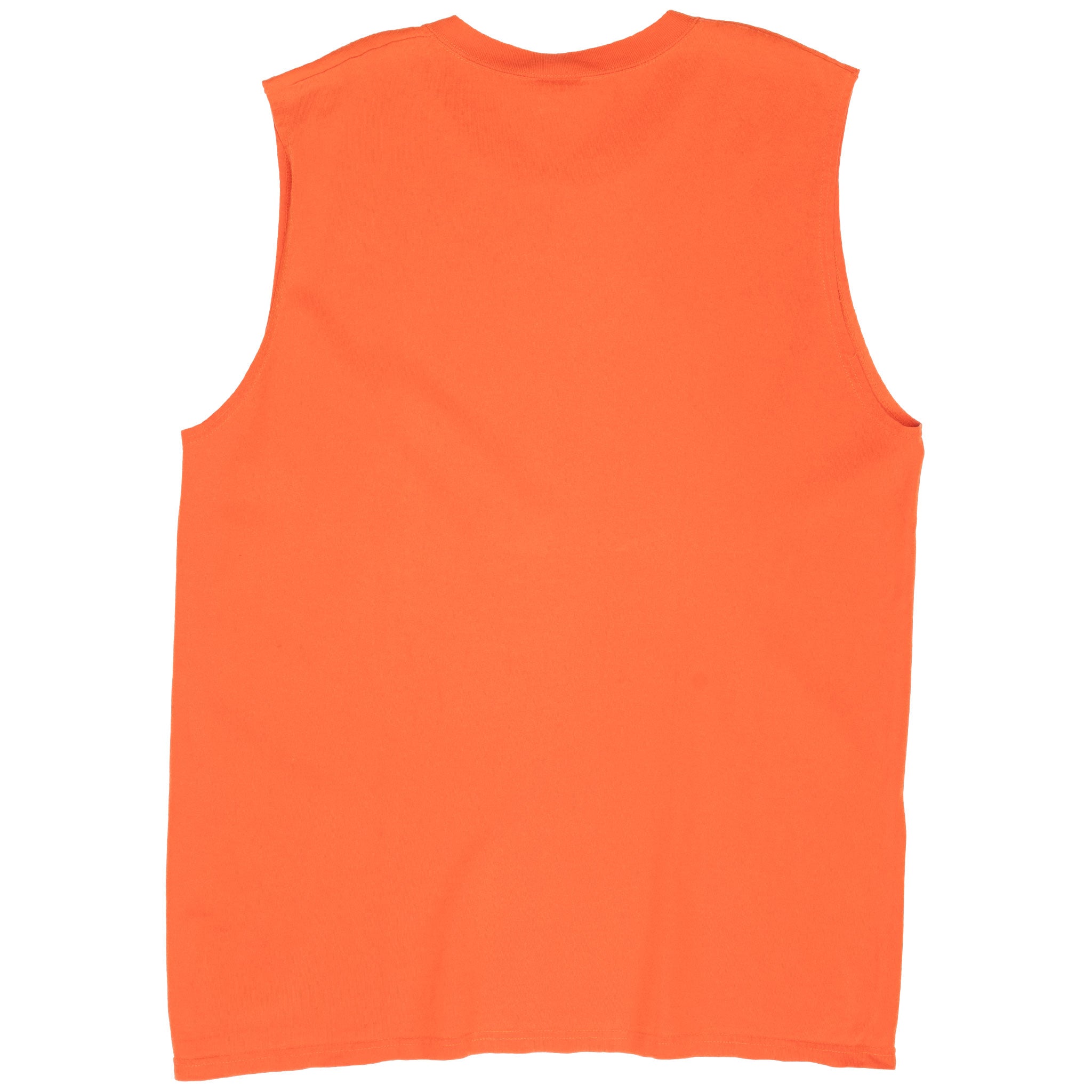 Vintage Nike Big Swoosh Orange Tank Top Tee Shirt 1990S Large Made In Usa