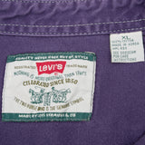 Vintage Levis Pocket Purple Denim Shirt 1990S Size XL