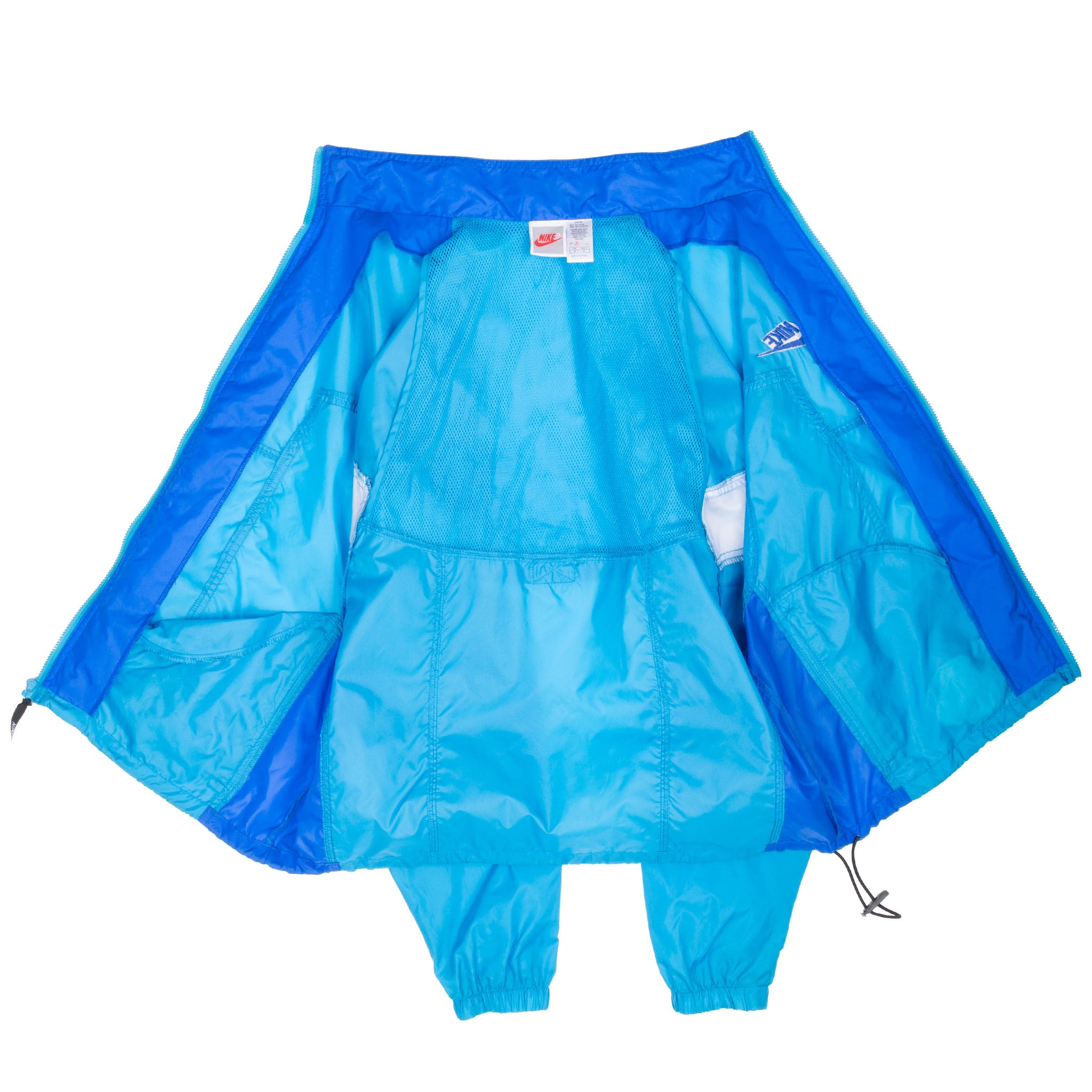VINTAGE NIKE BLUE WINDBREAKER JACKET LATE 1980S SIZE MEDIUM