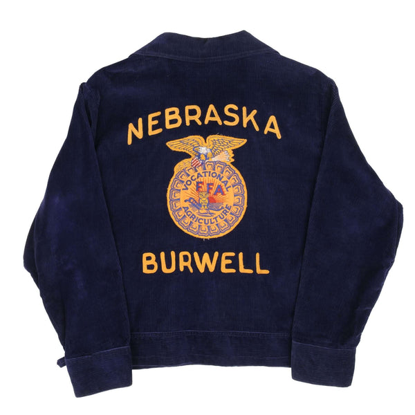 Vintage FFA Nebraska Burwel Vocational Agriculture Corduroy Jacket 1960S Size 42 Made In USA