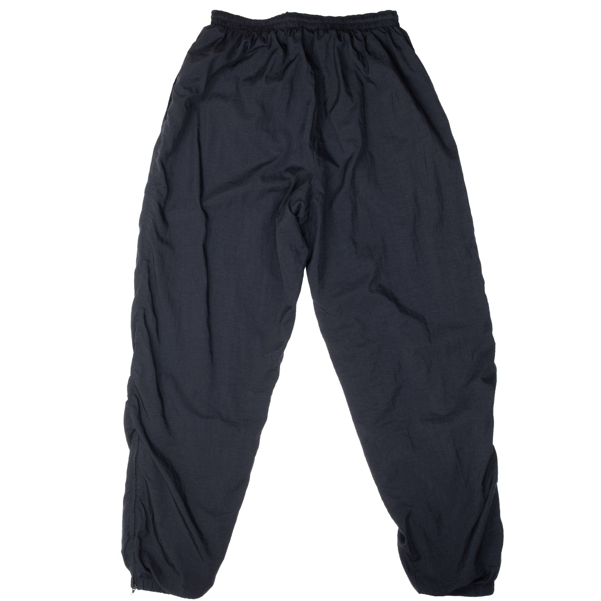 Vintage Nike Classic Swoosh Black Nylon Track Pants 1990S Size Large