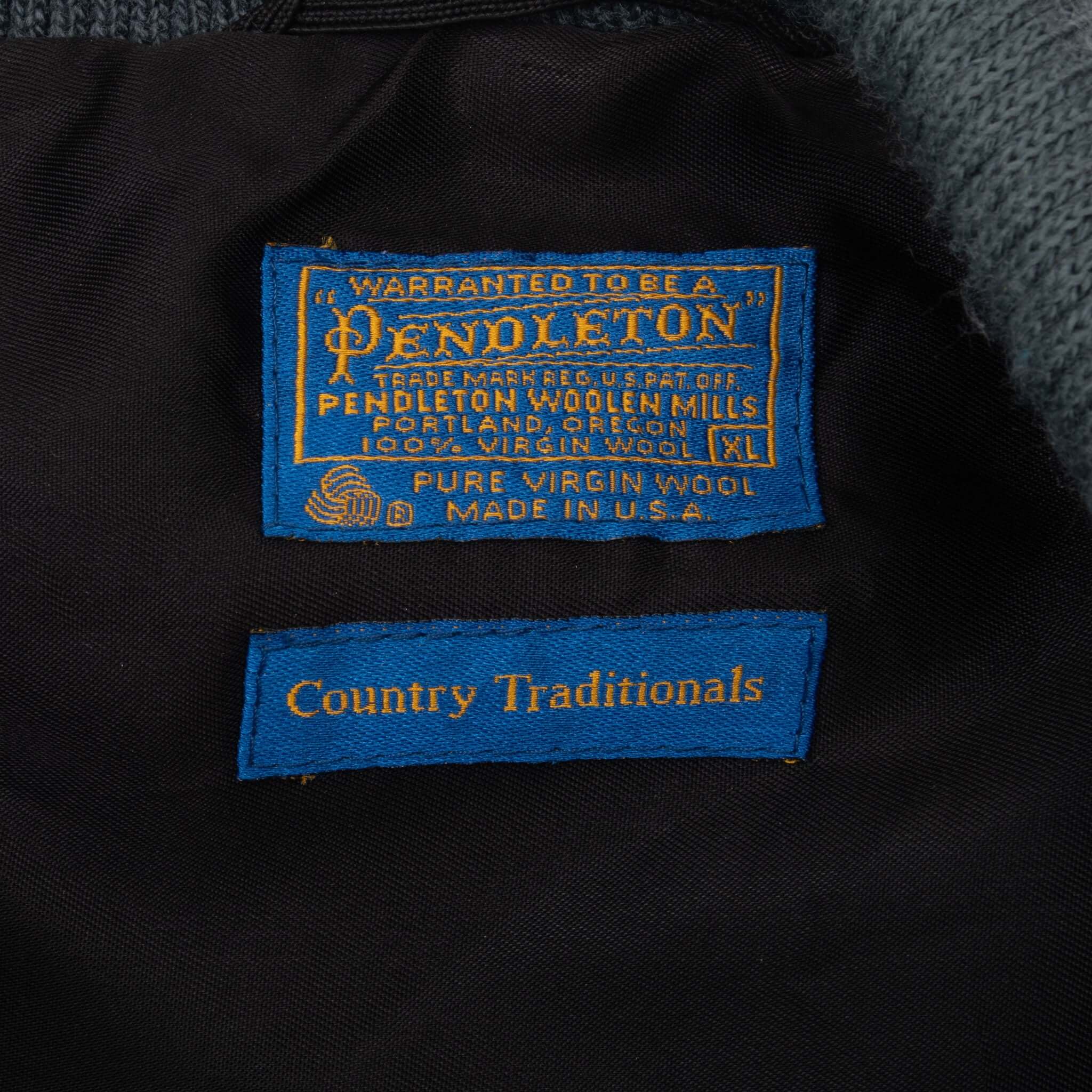 Vintage Pendleton Woolen Mills Grey Jacket 1970S Size XL Made In Usa
