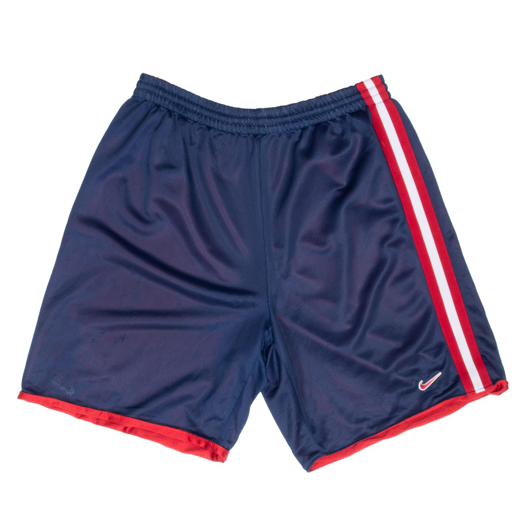 Vintage Nike Red Blue Reversible Basketball Track Shorts 1990S Size Large Women