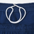 Close-up of white drawstring inside the navy blue elastic waistband