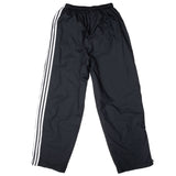 Vintage Adidas Three Stripes Black Nylon Track Pants 1990S Size XL