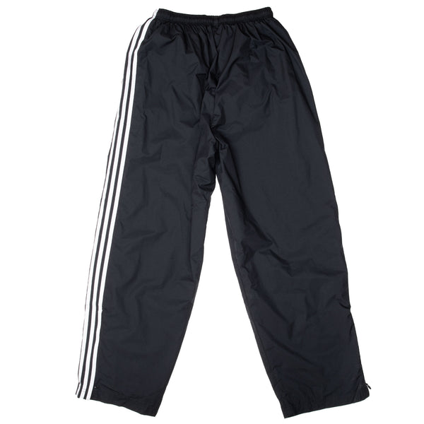 Vintage Adidas Three Stripes Black Nylon Track Pants 1990S Size XL