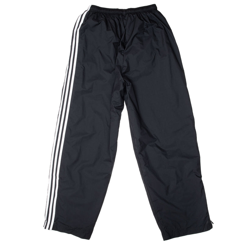 Vintage Adidas Three Stripes Black Nylon Track Pants 1990S Size XL