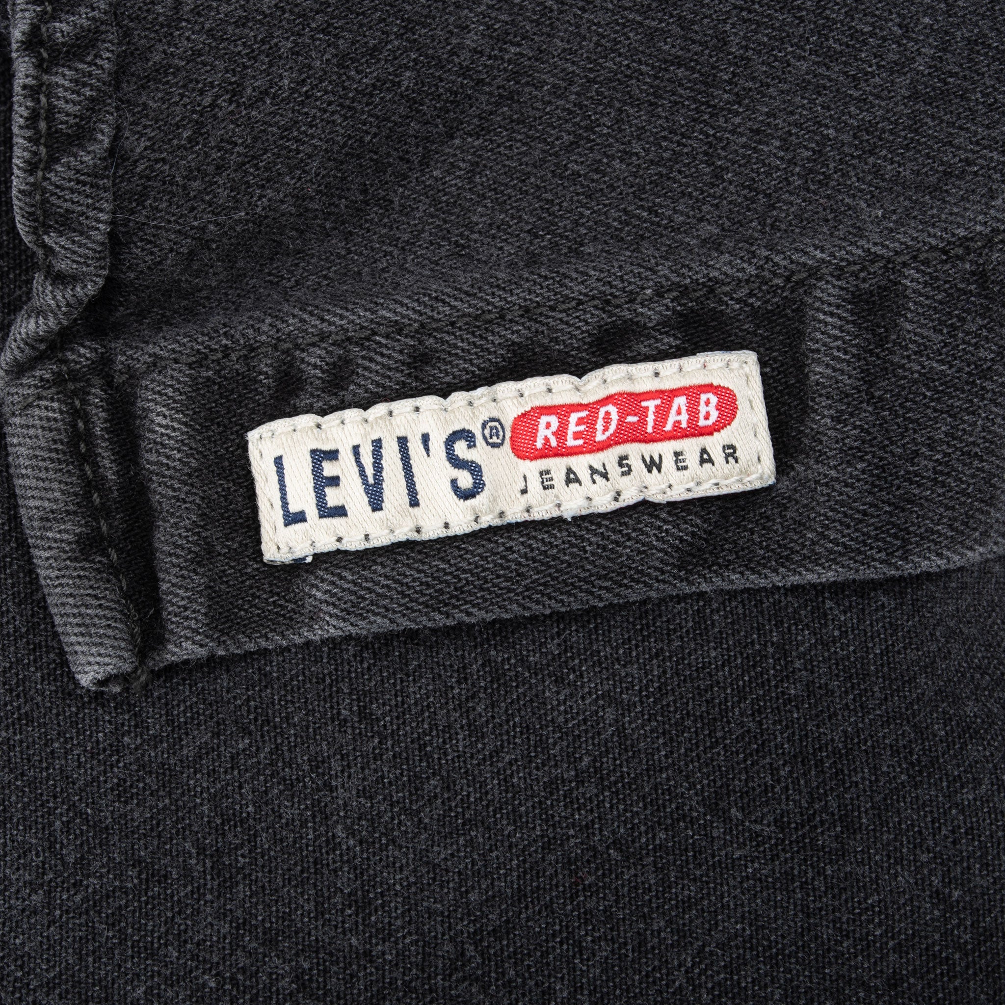 Vintage Levis Red Tab Denim Black Pocket Shirt 2000S Size Medium