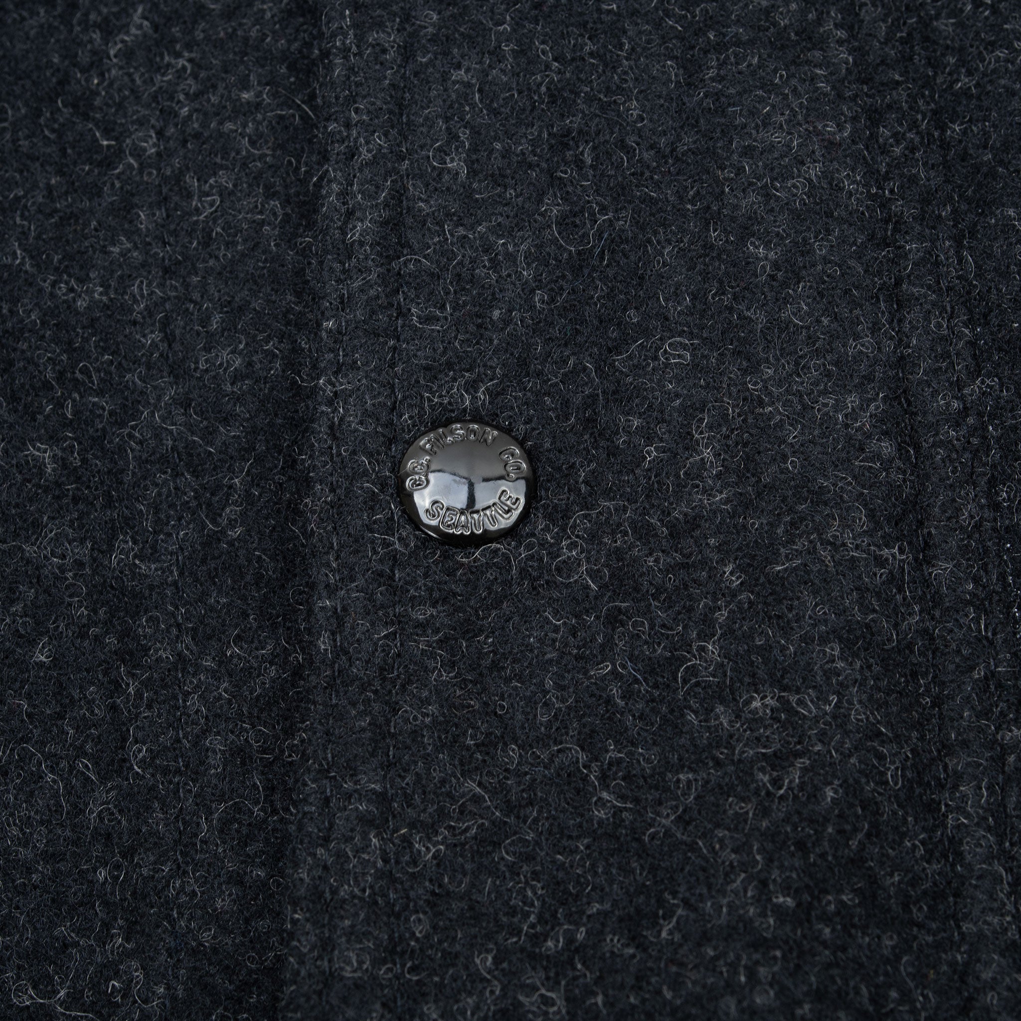 Vintage Filson Weekender Miles Breaker Black Wool Coat Size XL 2000S Made In Usa