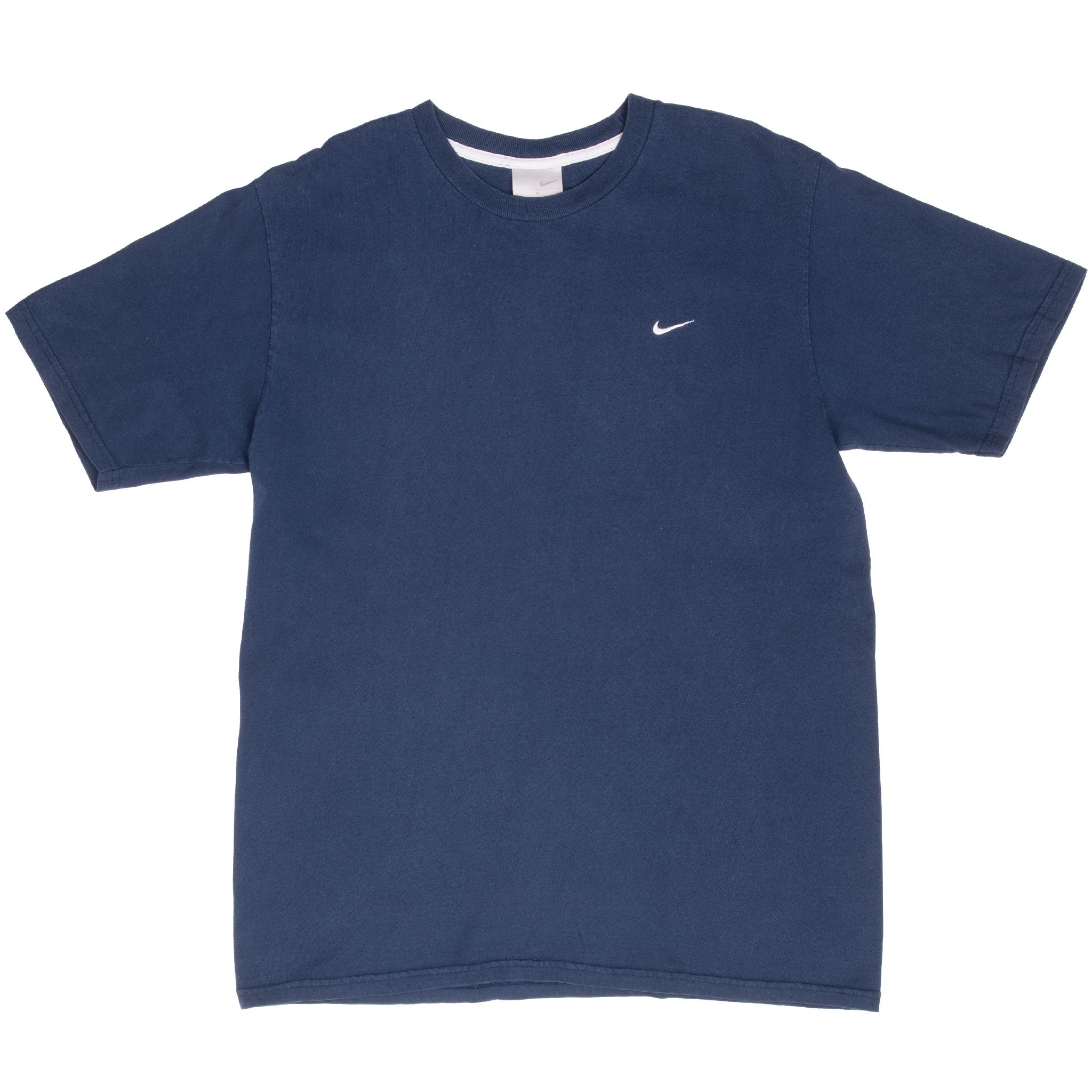 Vintage Nike Classic Swoosh Navy Blue Tee Shirt 2000S Size Medium