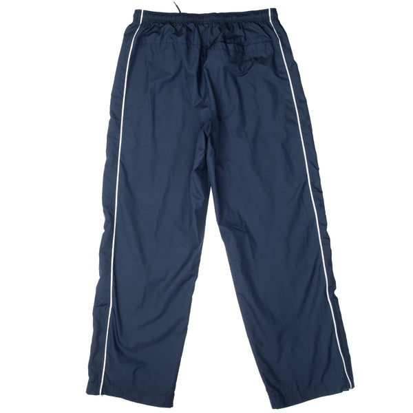 Vintage Nike Classic Swoosh Blue Nylon Track Pants 2000S Size Large
