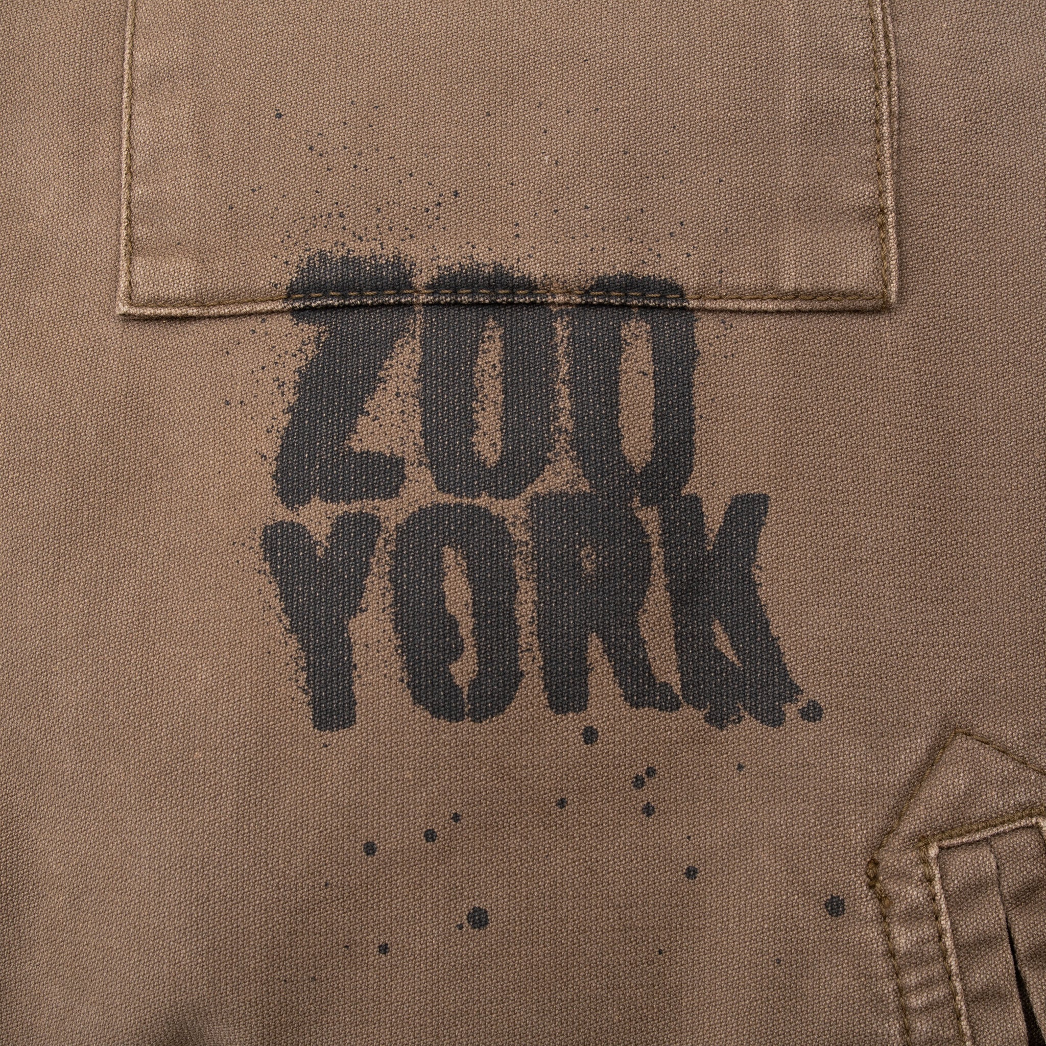 Vintage Zoo York Military Style Faux Fur Lined Deck Jacket Size Large 2000S