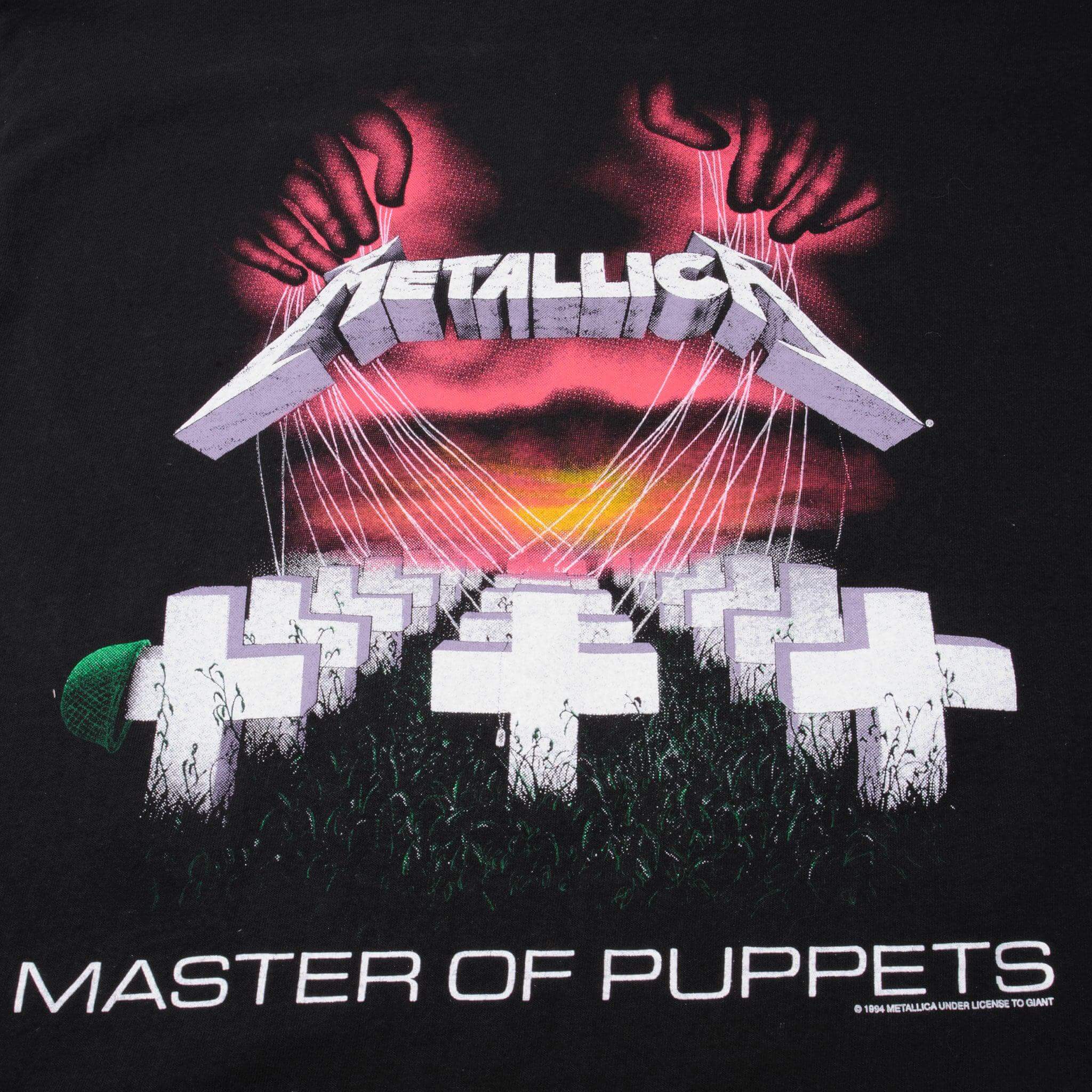 Vintage Metallica Master Of Puppets Tee Shirt 1994 Size M