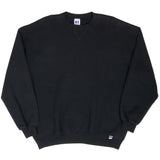 Vintage Russell Athletic Black Blank Sweatshirt 1990S Size Large Made In Usa