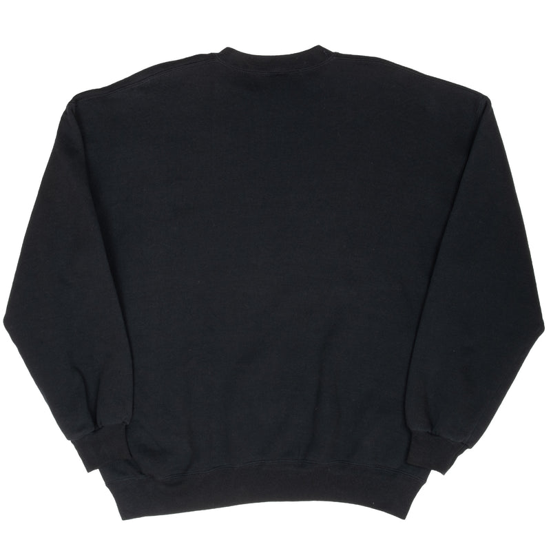 Vintage Russell Athletic Black Blank Sweatshirt 1990S Size Large Made In Usa