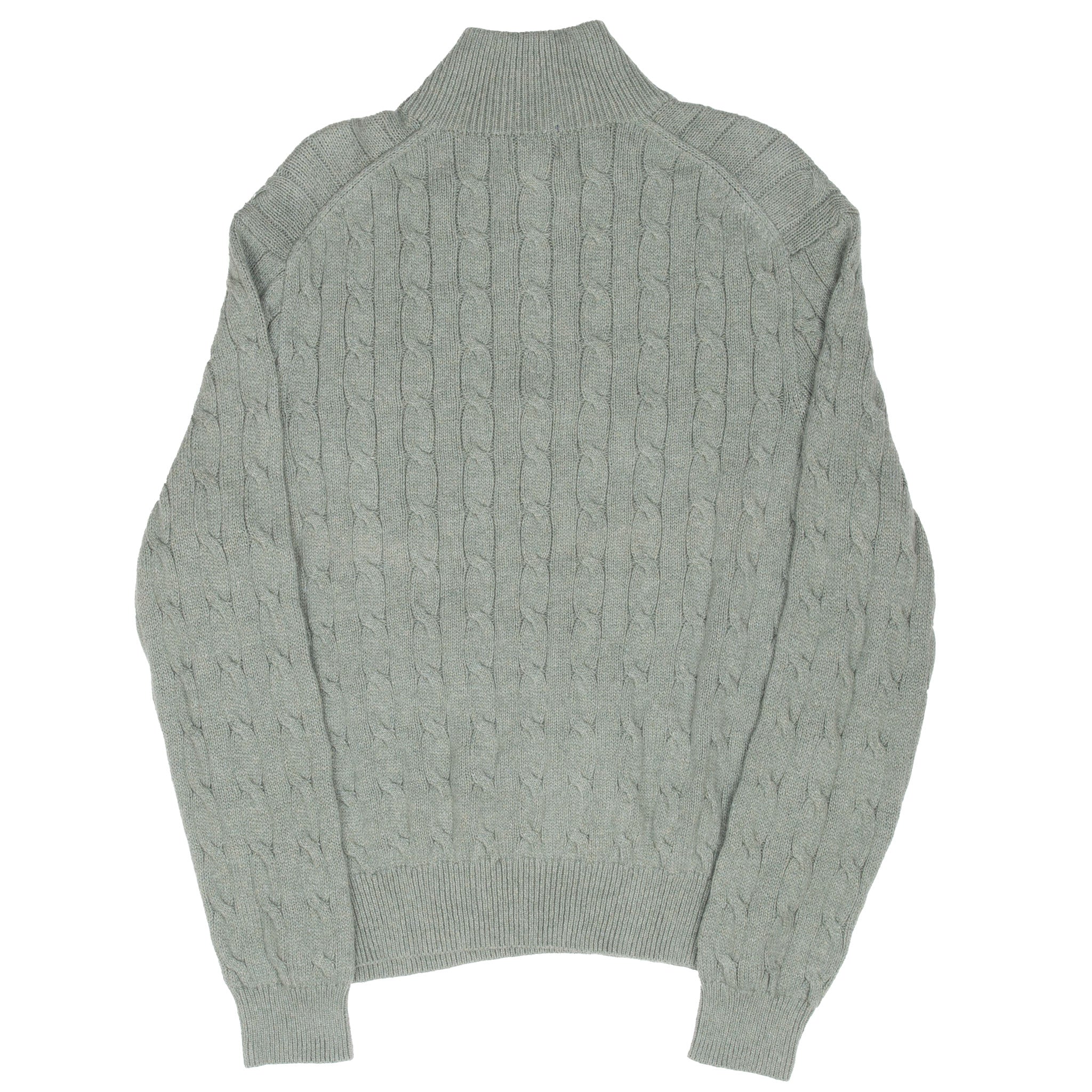 Vintage Polo Ralph Lauren Sage Green Quarter 1/4 Zip Sweater Size Large Deadstock