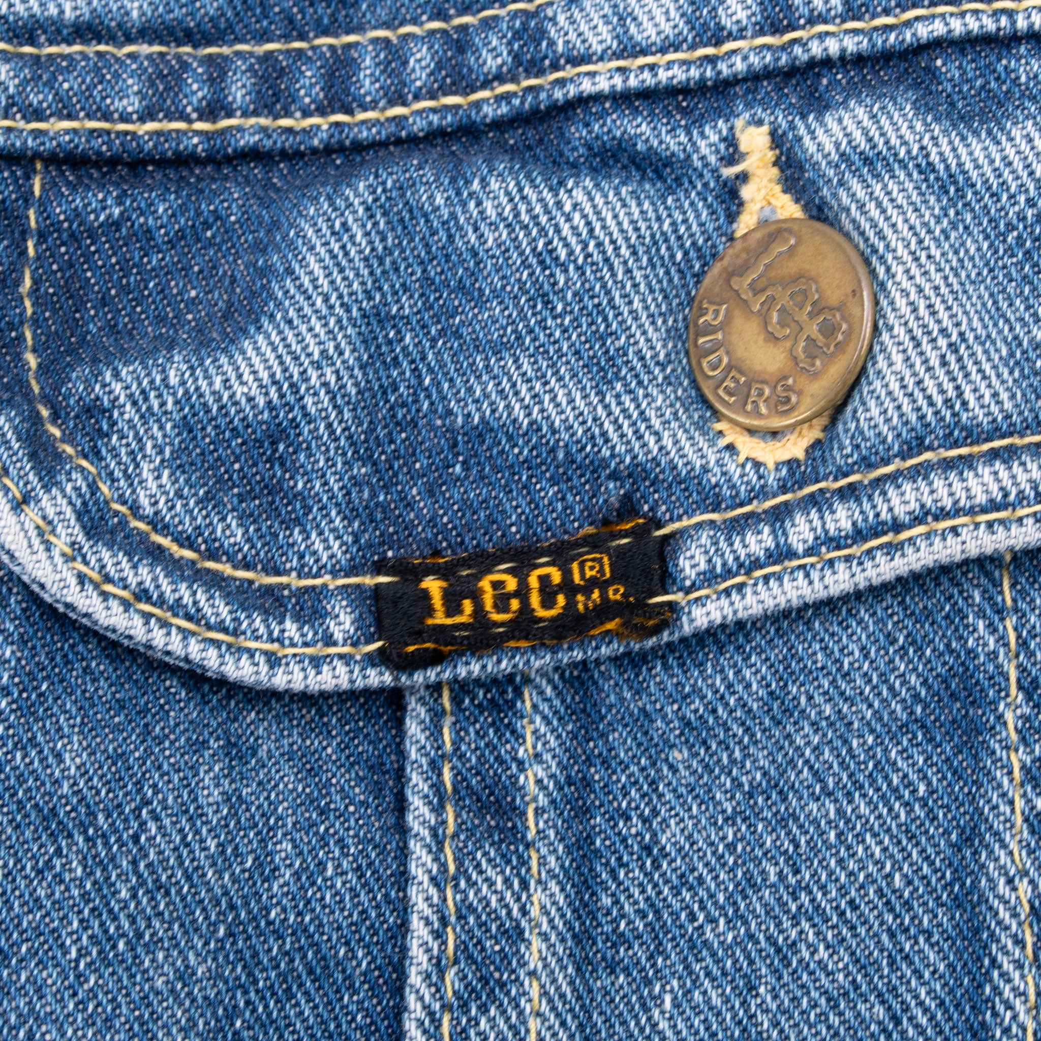 Vintage Lee Riders 101J Indigo Blue Jacket 1960S Size 40 Made In Usa