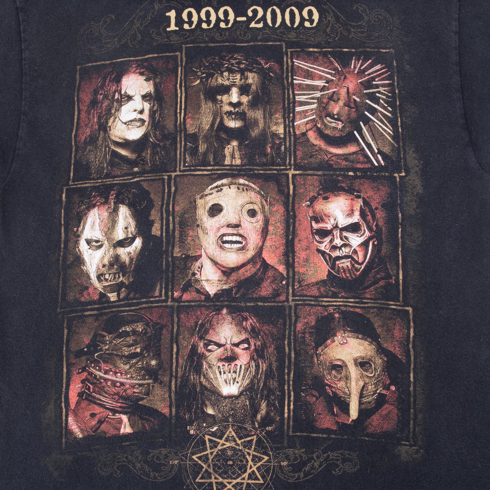 VINTAGE SLIPKNOT 1999 2009 BLACK TEE SHIRT SIZE SMALL
