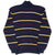 Vintage Polo Ralph Lauren Stripe Blue Knit Henley Sweater 1990S Size Large Deadstock