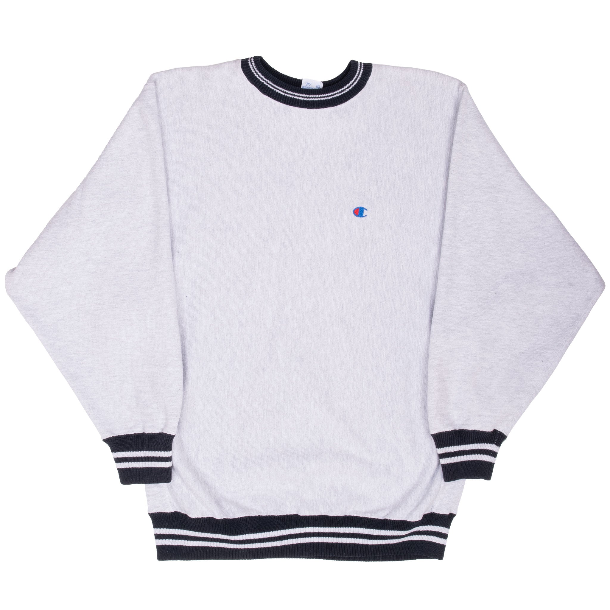 Vintage Champion Reverse Weave Grey Sweatshirt 1990S Size Large Made In Usa