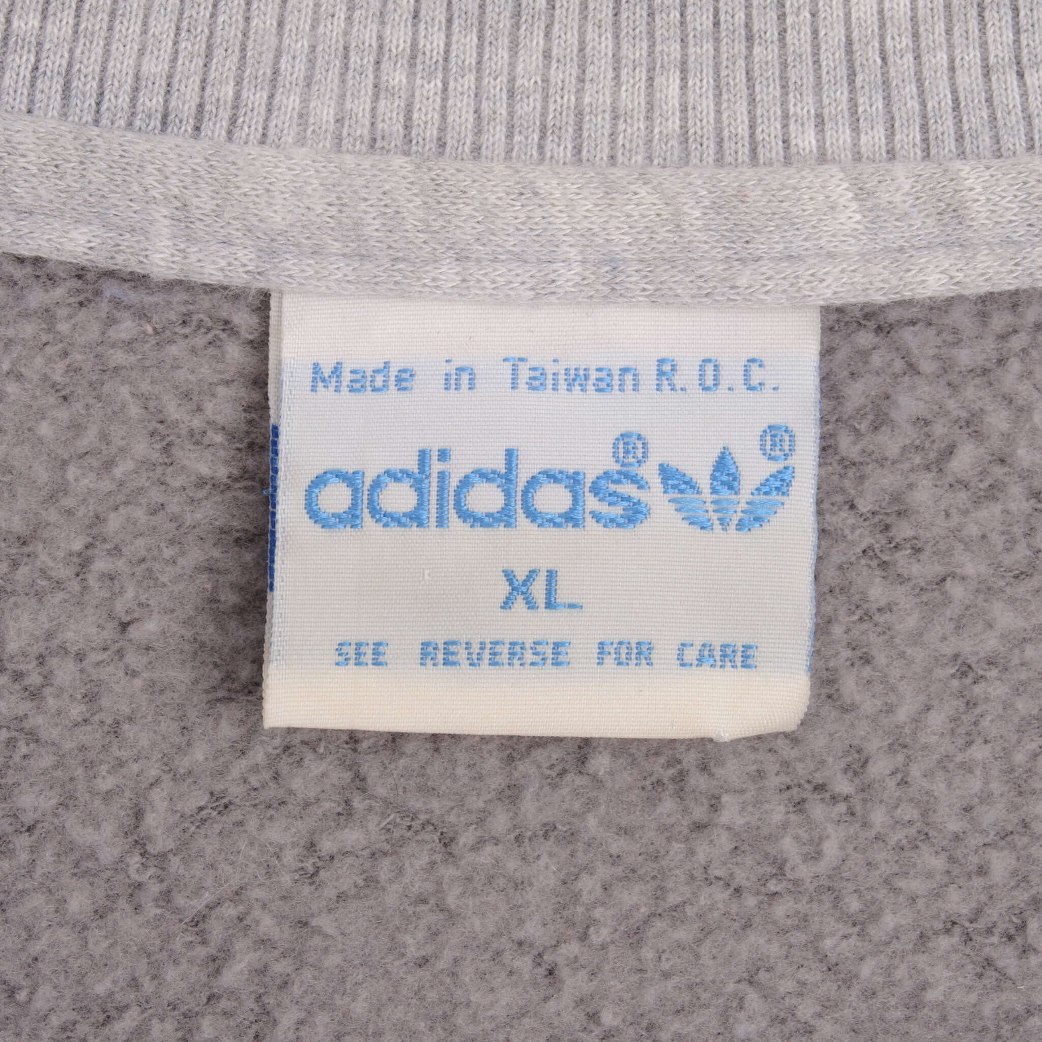 Vintage Adidas Full Zip Grey Sweatshirt Jacket 1990S Size XL