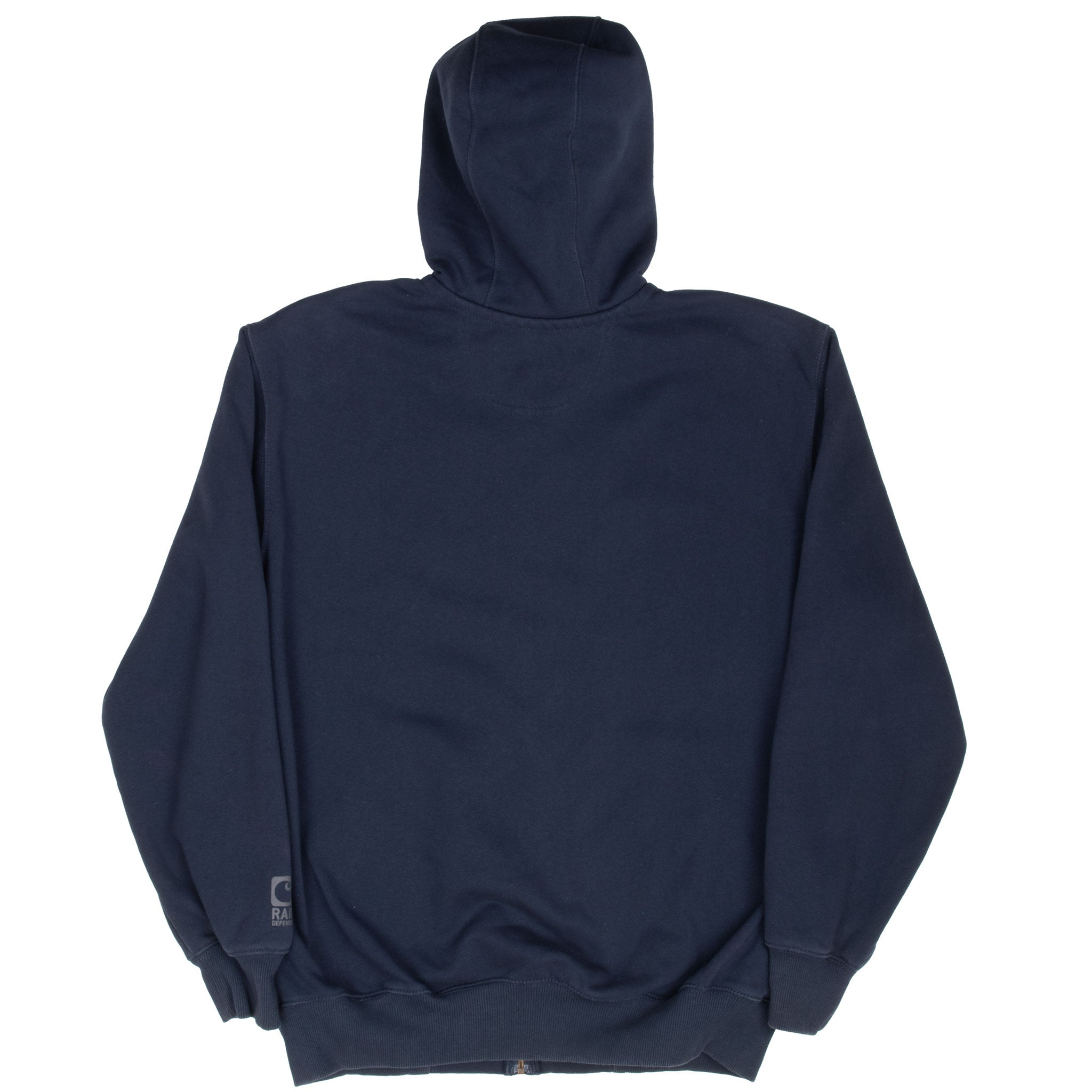 Vintage Carhartt Rain Defender Full Zip Navy Hoodie Sweatshirt Size Large