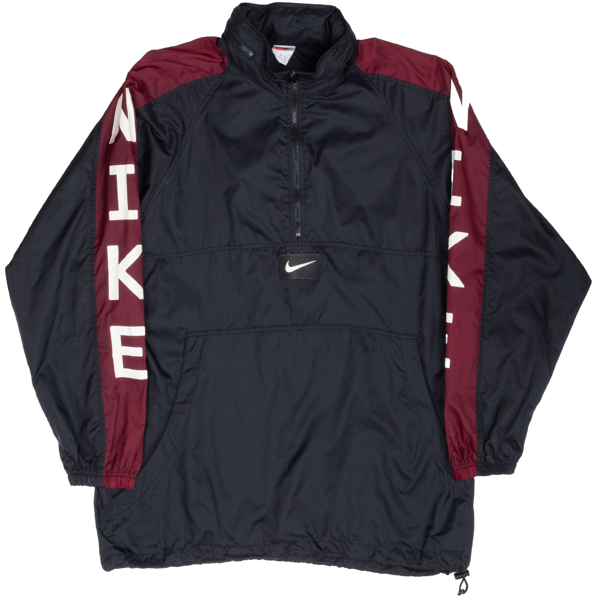 Vintage Nike Black Pullover Windbreaker Jacket 1990S Size Medium