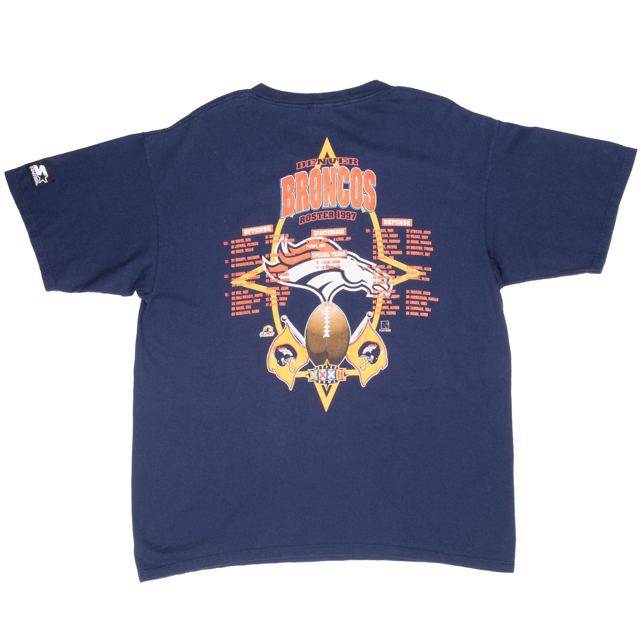 Vintage Nfl Denver Broncos Super Bowl Champions Xxxii 1999 Tee Shirt Large MADE IN USA