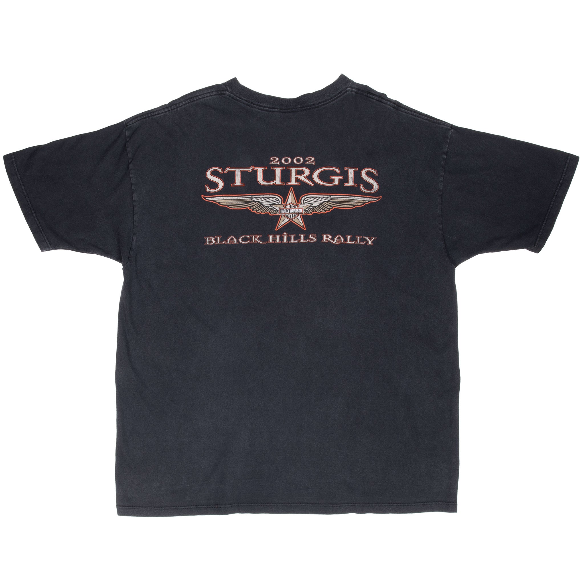 Vintage Harley Davidson Sturgis Black Hills Rally 2002 Tee Shirt Size XL Made In Usaå