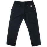 VINTAGE CARHARTT CARPENTER DOUBLE KNEE BLACK PANTS 44X34 MADE IN USA DEADSTOCK