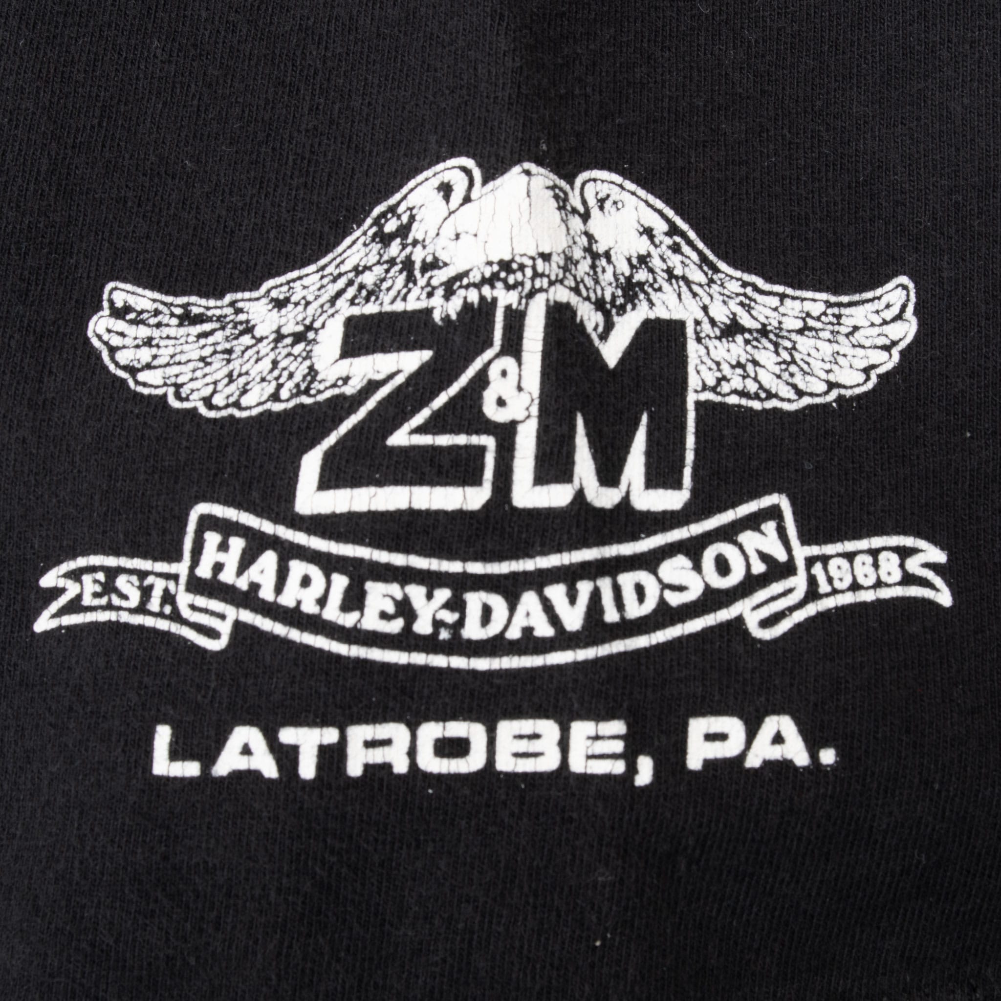 VINTAGE HARLEY DAVIDSON LATROBE PENNSYLVANIA TEE SHIRT 1993 XL MADE IN USA