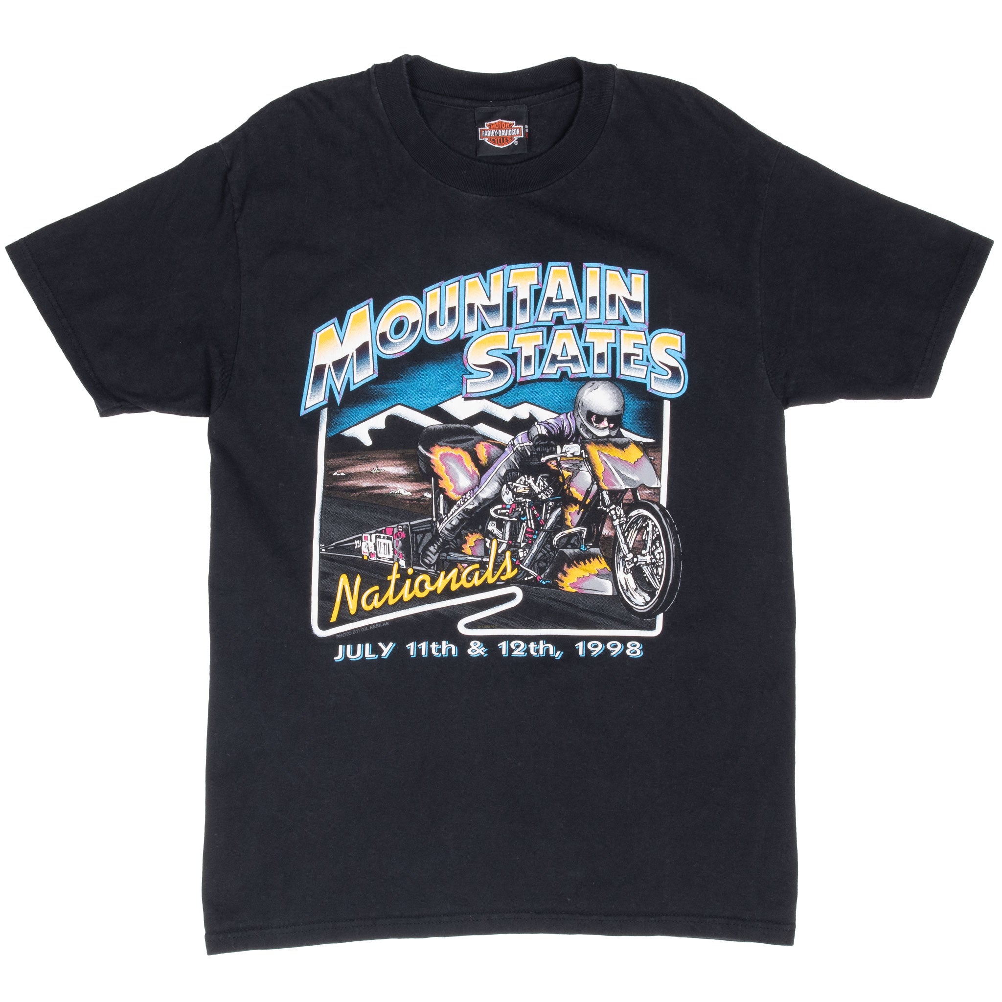 Vintage Harley Davidson Mountain States Nationals Tee Shirt 1998 Size Medium