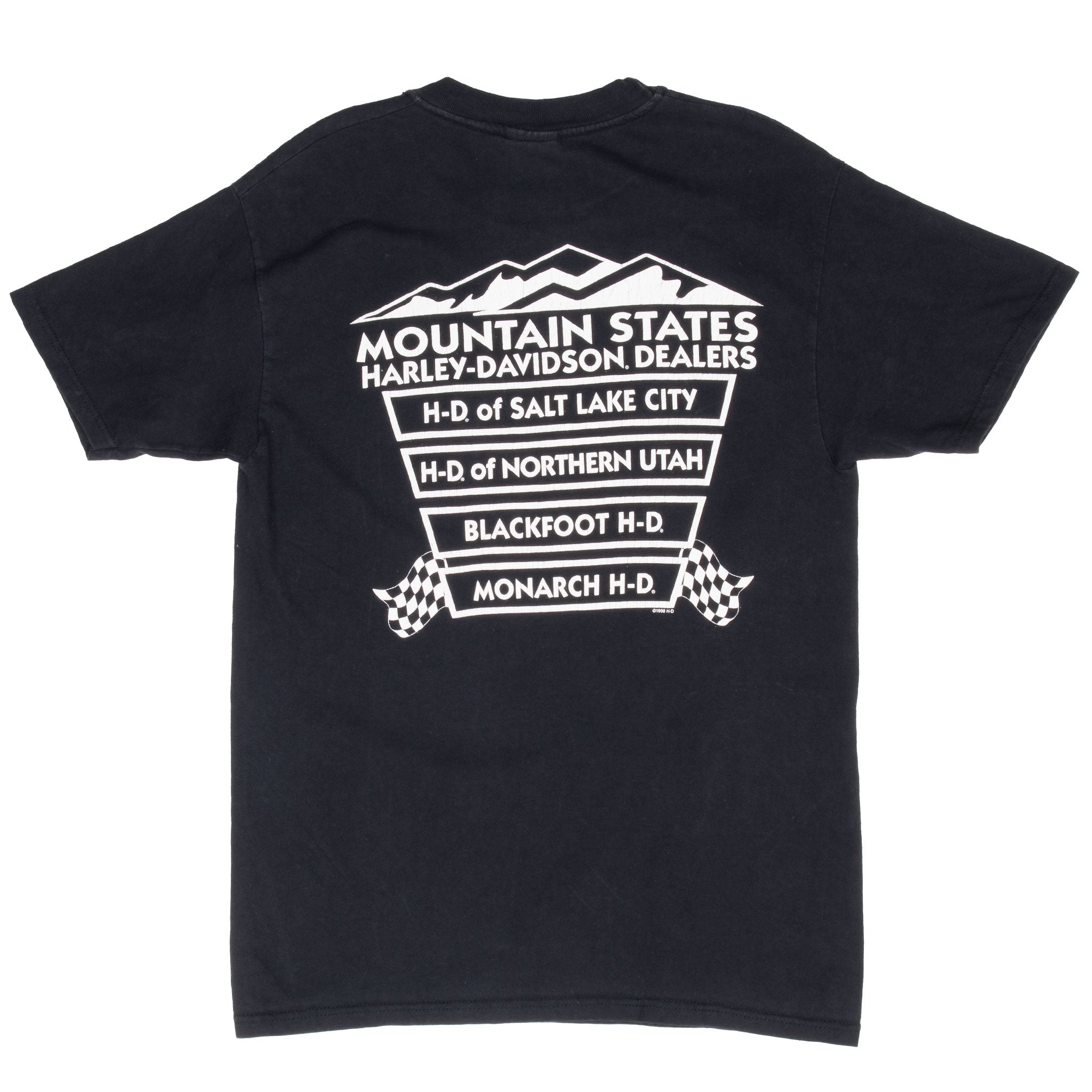 Vintage Harley Davidson Mountain States Nationals Tee Shirt 1998 Size Medium