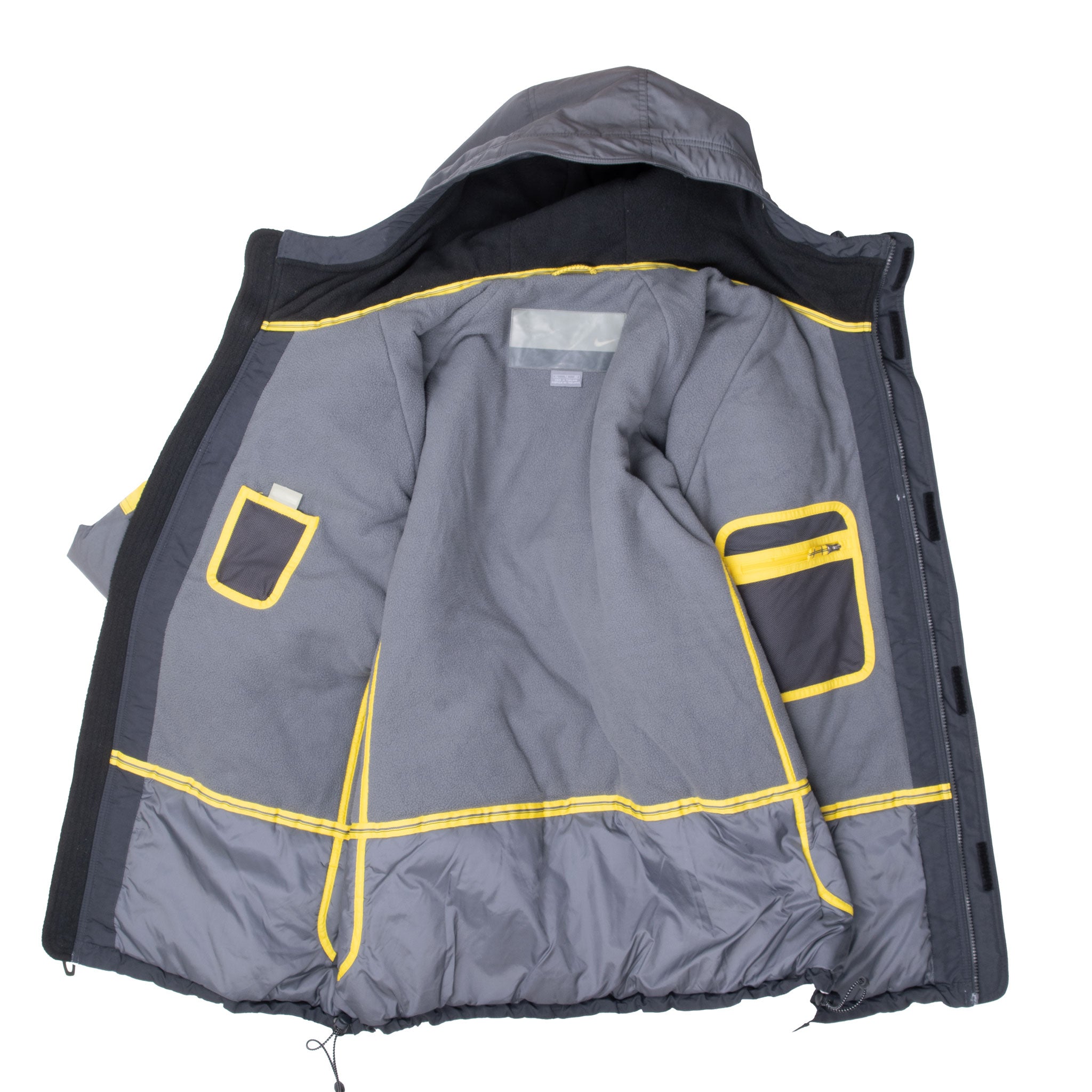 Vintage Nike Classic Swoosh White Grey Heavy Windbreaker Jacket 2000S Size XL