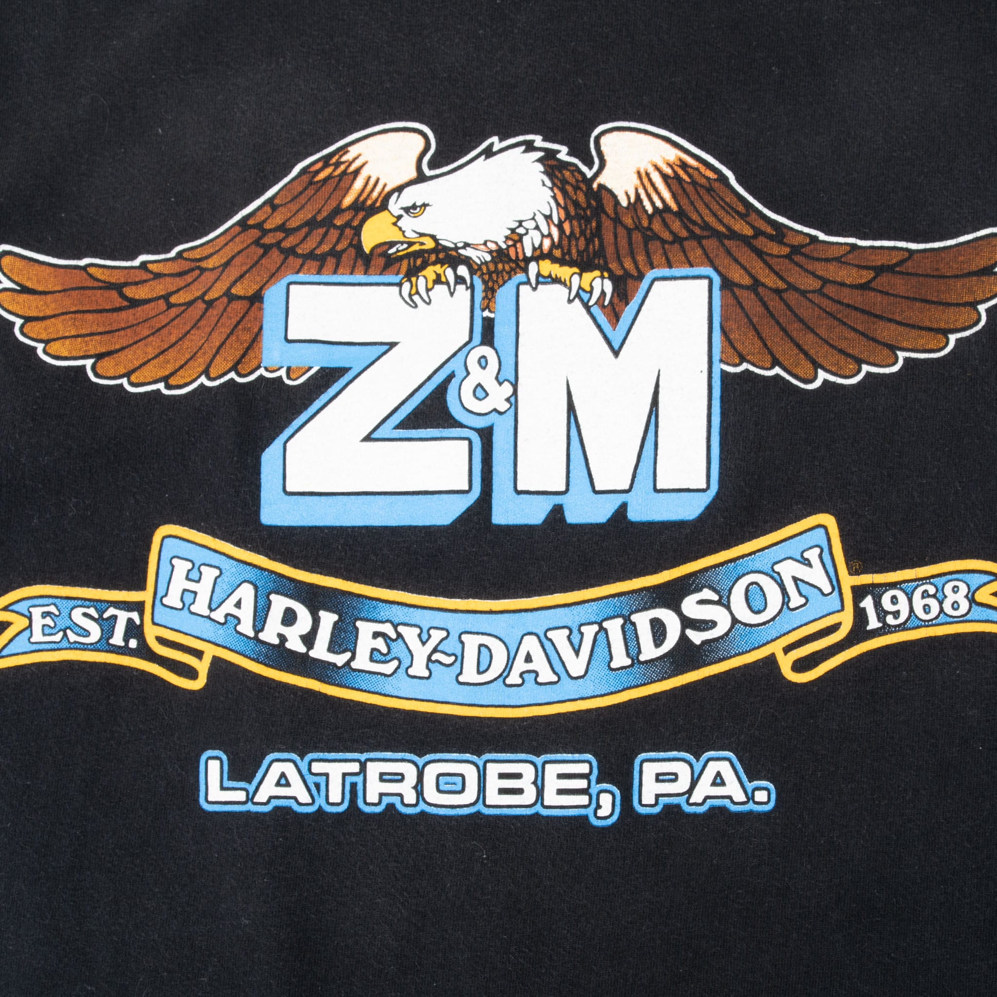 VINTAGE HARLEY DAVIDSON LATROBE PENNSYLVANIA TEE SHIRT 1993 XL MADE IN USA